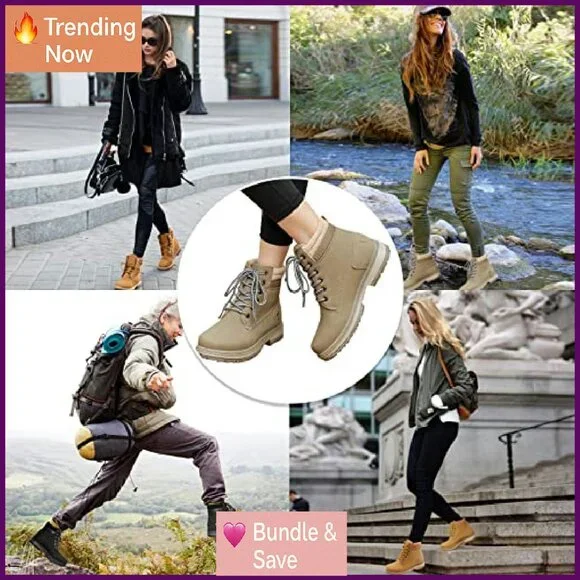Waterproof Hiking Boots Women's Lightweight Work Boots Comfortable Outdoor